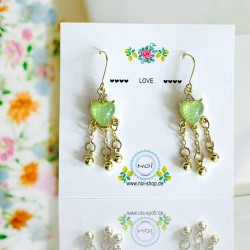 Earrrings Heart mint