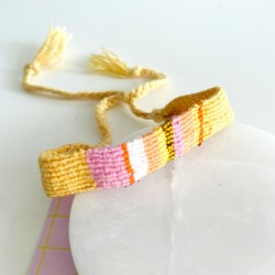 Armband woven stripes natural
