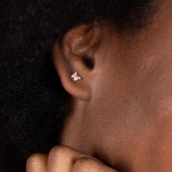 Boucles d'Oreilles Perfect Tiny Studs Gold Butterfly