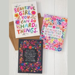 Cartes de vœux avec enveloppe Beautiful Girl SET3