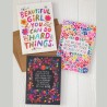 Cartes de vœux avec enveloppe Beautiful Girl SET3