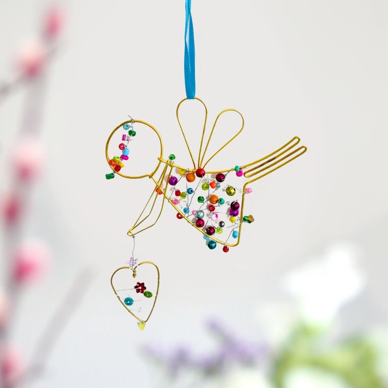 Decoration FUNKEL Engel hanging heart