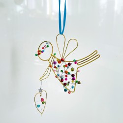 Decoration FUNKEL Engel hanging heart