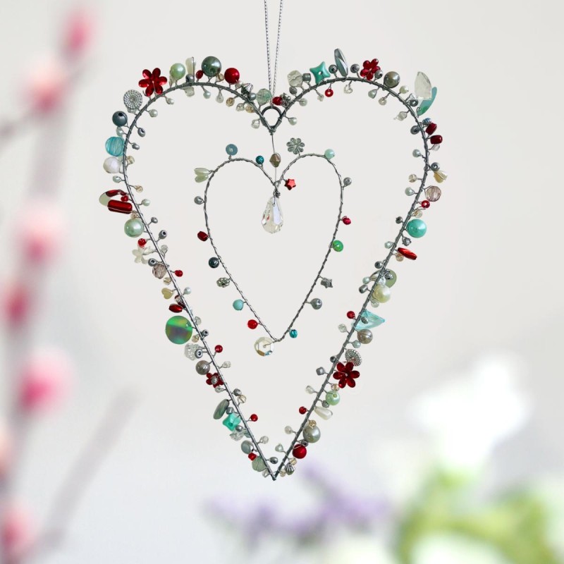 Décoration FUNKEL Herz-2 silverred