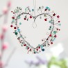 Decoration FUNKEL Herz silverred
