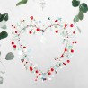 Decoration FUNKEL Herz silverred