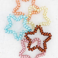 Haargummi-Set of 5 - Metallic Stars