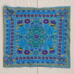 Stirn- und Haarband Boho Half Bandeau Blue Floral Mandala