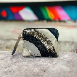 Mini zip Portemonnaie Leather Arc black gold
