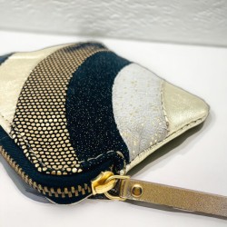 Mini zip Porte-monnaie Cuir Arc black gold