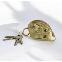 Schlüsseltäschchen Cashmouse Leder gold