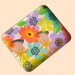 Tablett square L Waterflower