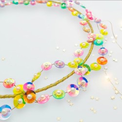 Decoration FUNKEL Flower Circle multi sparkle
