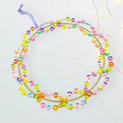Decoration FUNKEL Flower Circle multi sparkle