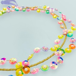 Decoration FUNKEL Flower Circle multi sparkle