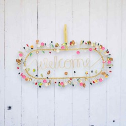 Decoration FUNKEL Welcome oval multi sparkle