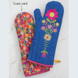 Gant de cuisine folk flower
