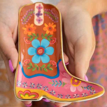 Mini ceramic dish Artisan Trinket Boot