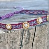 Armband Woven Tape Pearl plum 5