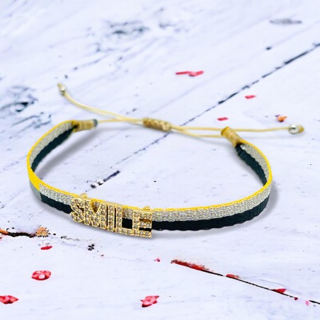 Bracelet Woven Tape Smile stripe