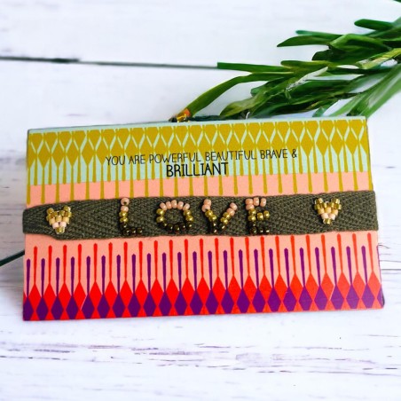 Bracelet Woven Tape LOVE Beads