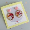 Boucles d'Oreilles Dried flower round
