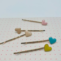 Haarclip Emaille Heart Set3