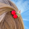 Haarclip/ Haarklammer cherry