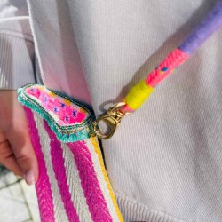 Handytäschchen Stripe pink