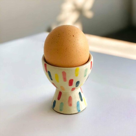 Coquetier céramique dots
