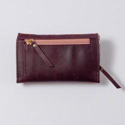 Portemonnaie Leder Patchouli Leena plum