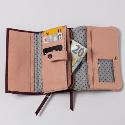Portemonnaie Leder Patchouli Leena plum