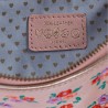 Porte-monnaie Double zip Cuir Millefleur apricot