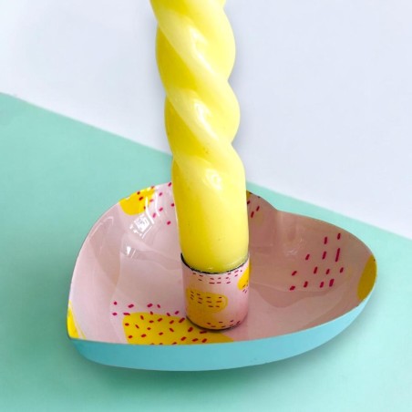 Candle Holder Heart Print sweet dot