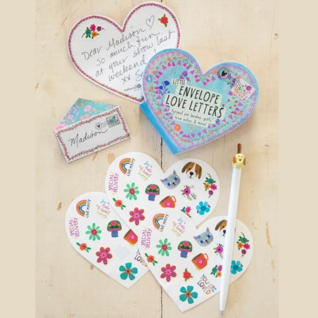Livre des lettres Envelope Light Blue Hearts