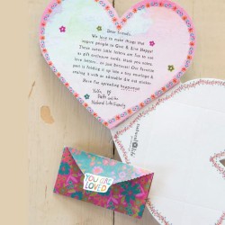 Livre des lettres Envelope Light Blue Hearts