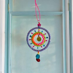 Decoration Funkel purple Circle Ornament