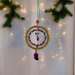Dekoration Funkel gold Circle Ornament