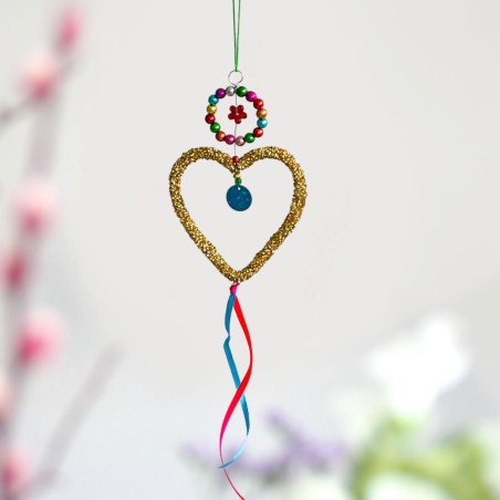 Decoration Funkel gold heart Ornament