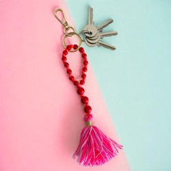 Porte clés en perle Tassle