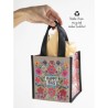 Trousse recyclée Happy Bag S Teal Folk Flower