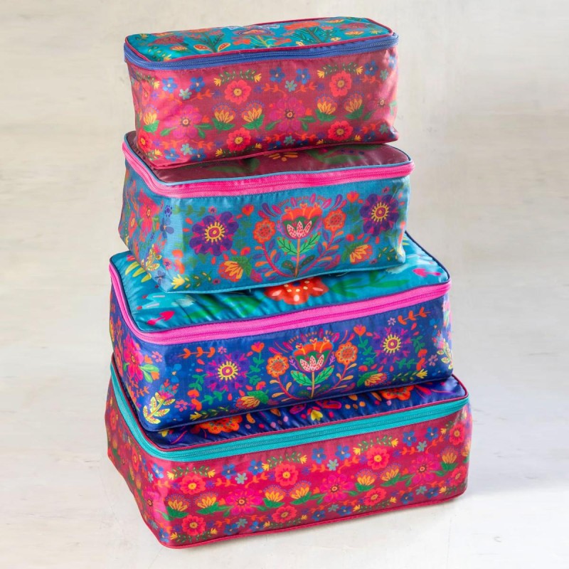Pochettes voyage Set4 Multi Folk