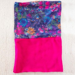 Bandeau cache-oreilles Boho Fleece Purple Floral