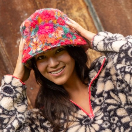 Sherpa Bucket Hat Pink Floral