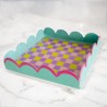Decorative tray check scallop mint Sale