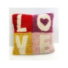 Cushion Cover colorblock tufted Love 4040