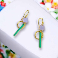 Ohrringe ART N bead viola mint circle