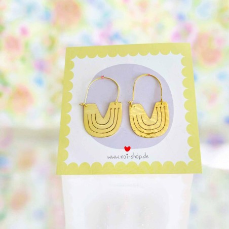 Earrings ART N bead U 3 lines