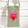 Handytäschchen Loveheart mint