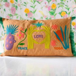 Housse De Coussin Peace Love Yoga 5050